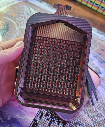 SOL Washi Single Placer Diamond Painting Tray, Large Rhinestone Art Tray with Snap-On Lid Cosmic Crafts