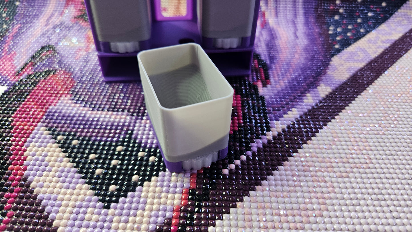3-Color Diamond Drill Dispenser – 3D Printed Organizer for Diamond Painting Enhancements & Small Projects