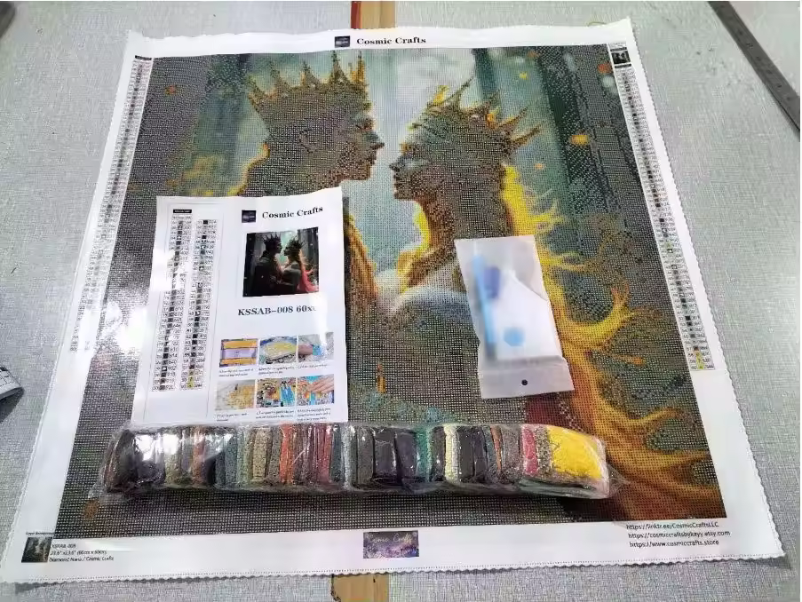 Custom Diamond Painting Kit from Photo, Personalized Full Drill Diamond Art, Round or Square Drills, DIY Photo Gift Cosmic Crafts