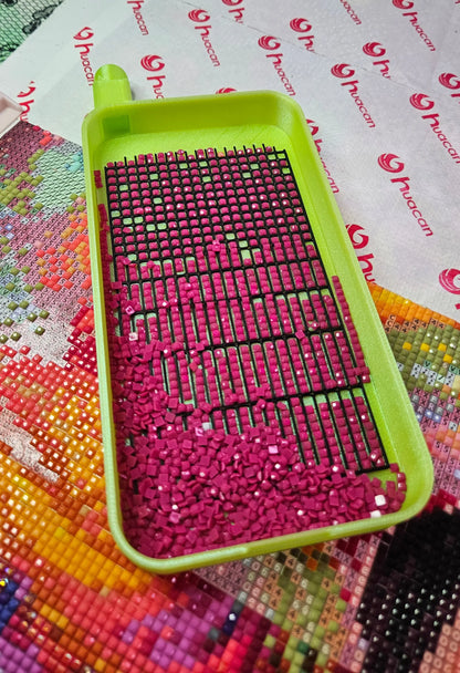 Chameleon Diamond Painting Tray, Interchangeable Lines, 3D Printed Rhinestone Art Accessory Cosmic Crafts
