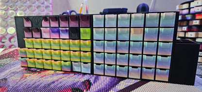 Small Diamond Painting Organizer, 3D Printed Mini Drawer System, Expandable Drill Storage for Diamond Art, Rhinestones, Beads & Crafts Cosmic Crafts
