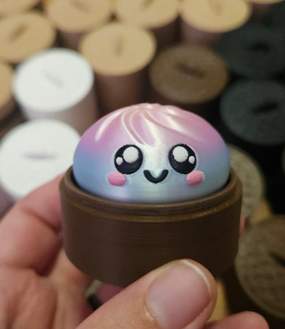 Mystery Dumpling Clicker, Cute Kawaii 3D Printed Fidget Toy, Random Color & Expression Cosmic Crafts