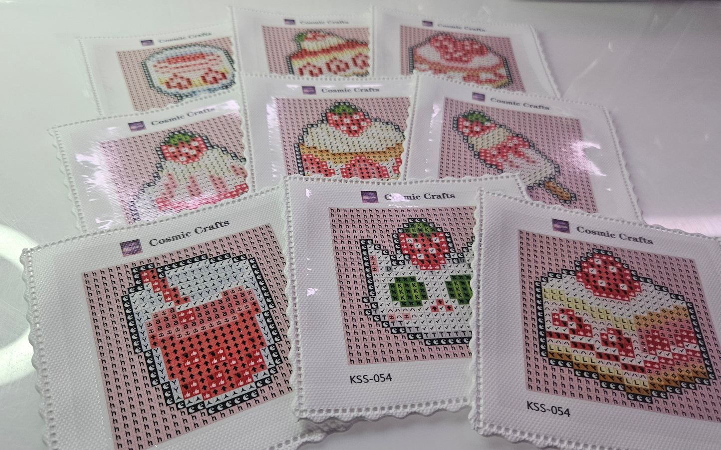 Mini Strawberry Cream Treats Diamond Art Kit (9-Pack) Cosmic Crafts