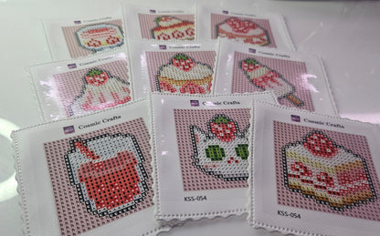 Mini Strawberry Cream Treats Diamond Art Kit (9-Pack) Cosmic Crafts