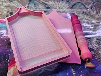 Multi-Color Long ECLIPSE WASHI Diamond Painting Tray with Lid, Spill Resistant Diamond Art Accessory (Copy) Cosmic Crafts