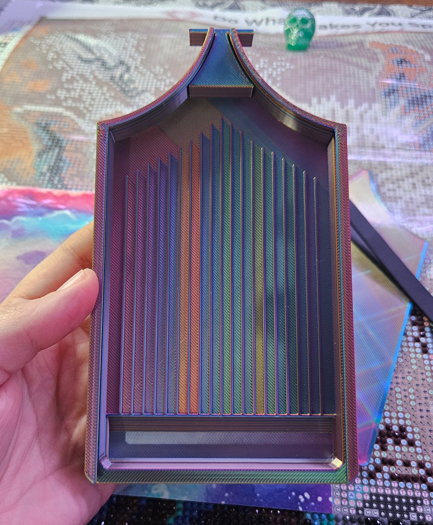 Long ECLIPSE WASHI Diamond Painting Tray with Lid, Spill Resistant Diamond Art Accessory Cosmic Crafts
