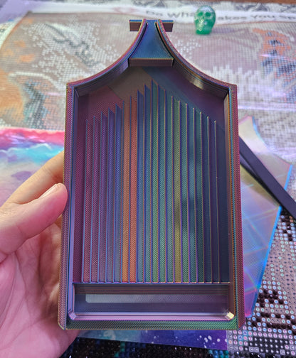 Long ECLIPSE WASHI Diamond Painting Tray with Lid, Spill Resistant Diamond Art Accessory Cosmic Crafts