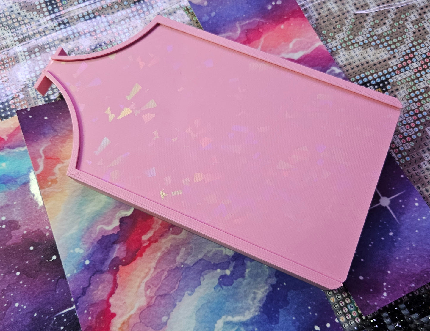 Multi-Color Long ECLIPSE WASHI Diamond Painting Tray with Lid, Spill Resistant Diamond Art Accessory (Copy) Cosmic Crafts