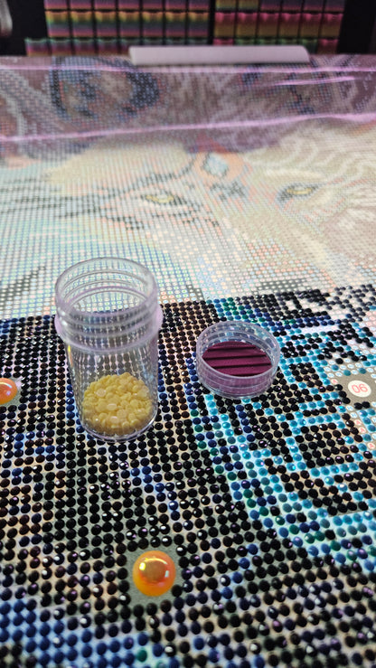LIDLINS Round ArtDot Container Lid Tray Inserts, Mini Diamond Painting Drill Tray, Lined Round Insert Cosmic Crafts