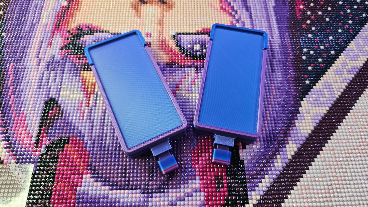 Long Lidded Washi Style Diamond Painting Tray, Deep Grooves, Stopper & Sliding Lid, 3D Printed Drill Organizer for Diamond Art