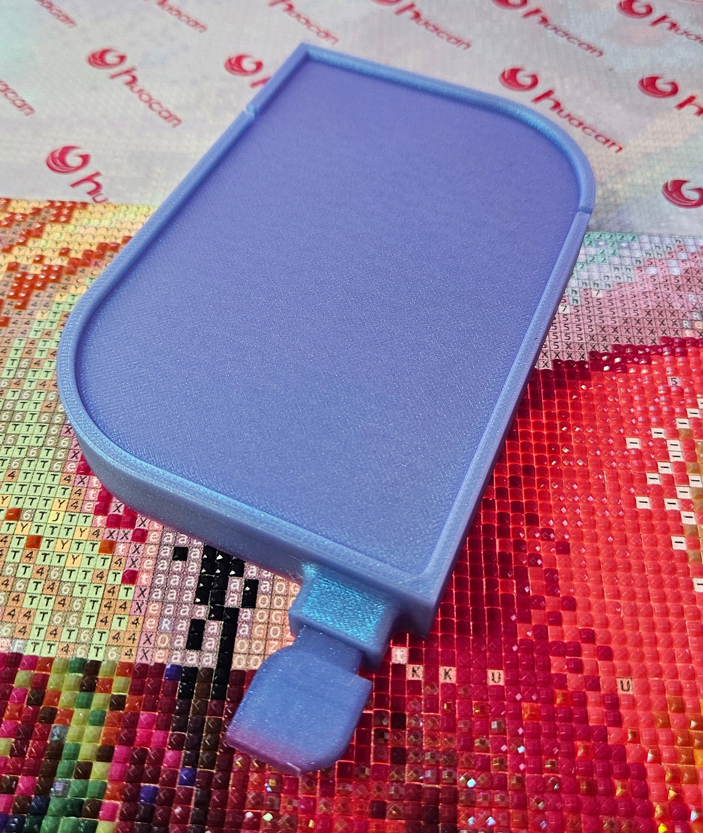 Leaf Washi Diamond Art Tray with Washi Shelf, Sliding Lid & Stopper, 3D Printed Drill Organizer, Unique Diamond Painting Tool