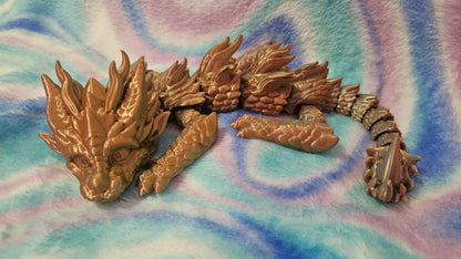 3D Printed Baby Dragon, Fully Articulated Desk Decor for Adults, Dragon Lover Gift, Fantasy Themed Fidget Toy, Cute Dragon Novelty, Mythical Cosmic Crafts