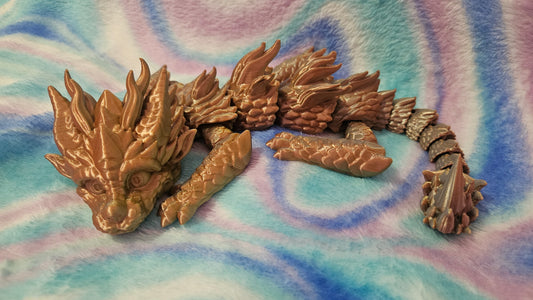 3D Printed Baby Dragon, Fully Articulated Desk Decor for Adults, Dragon Lover Gift, Fantasy Themed Fidget Toy, Cute Dragon Novelty, Mythical