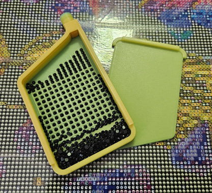 3D Printed Single Placer with Washi Diamond Art Tray, Stylish Diamond Painting Tool, Sliding Lid and Spout Stopper Cosmic Crafts