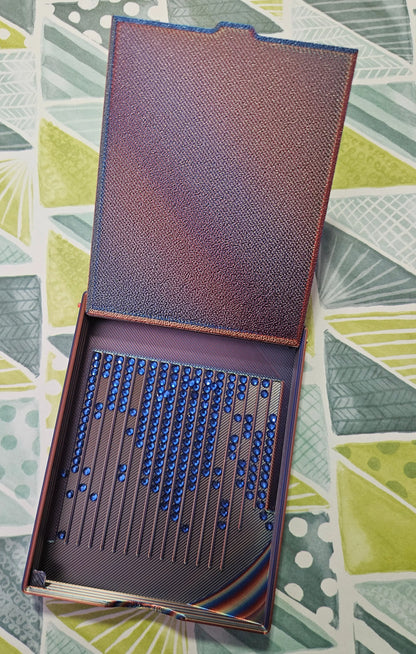 FLIP Diamond Art Tray with Flip Lid & Sloped Spout, 3D Printed Drill Tray, Unique Diamond Painting Tool Cosmic Crafts