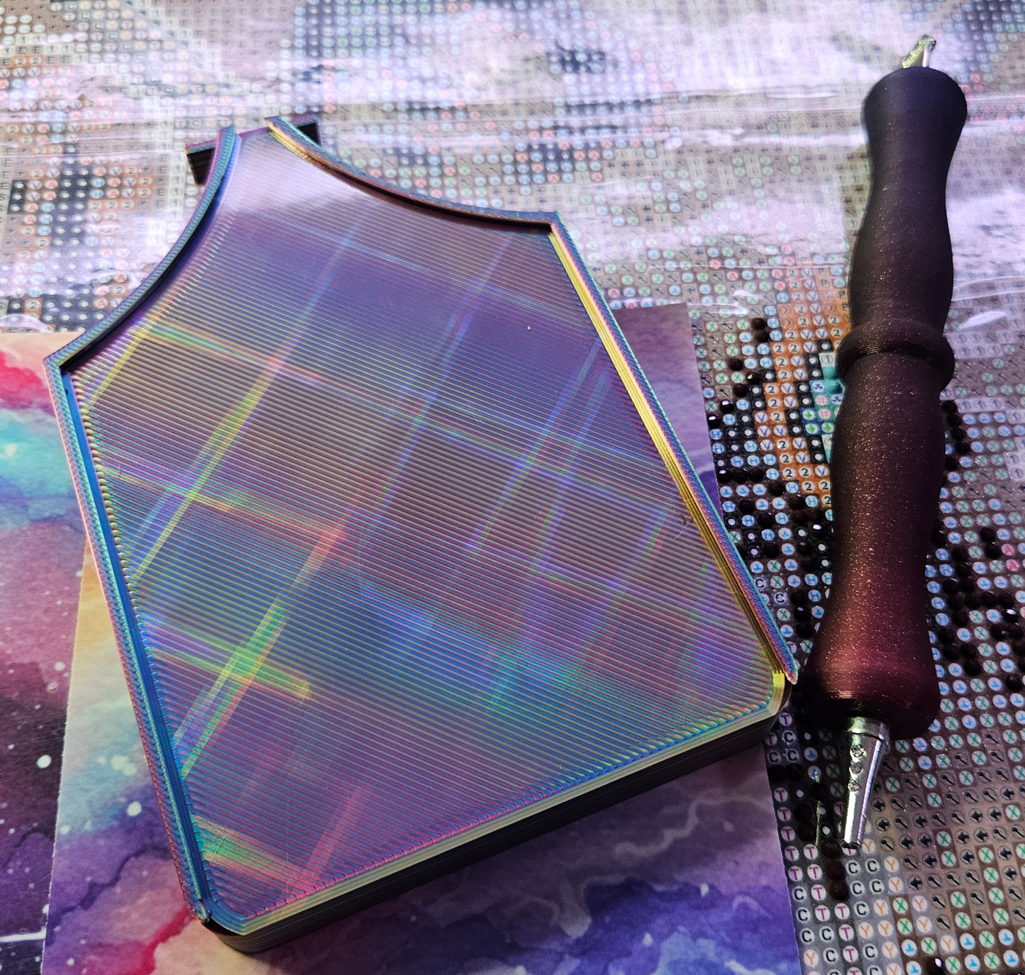 ECLIPSE WASHI Diamond Painting Tray with Lid, Spill Resistant Diamond Art Accessory Cosmic Crafts