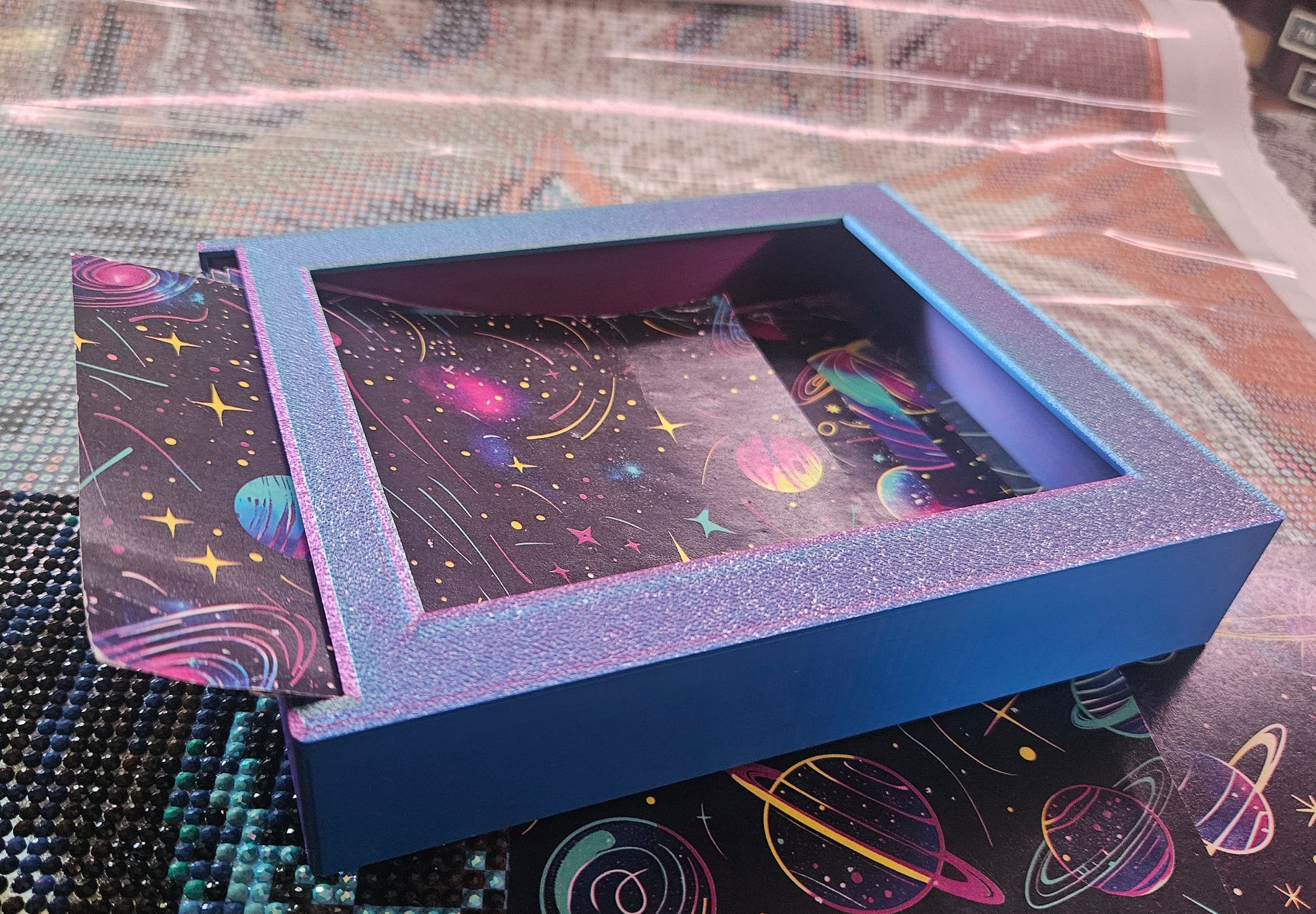 Diamond Painting Release Paper Storage & Dispenser Box, Diamond Art Cover Sheet Organizer Cosmic Crafts
