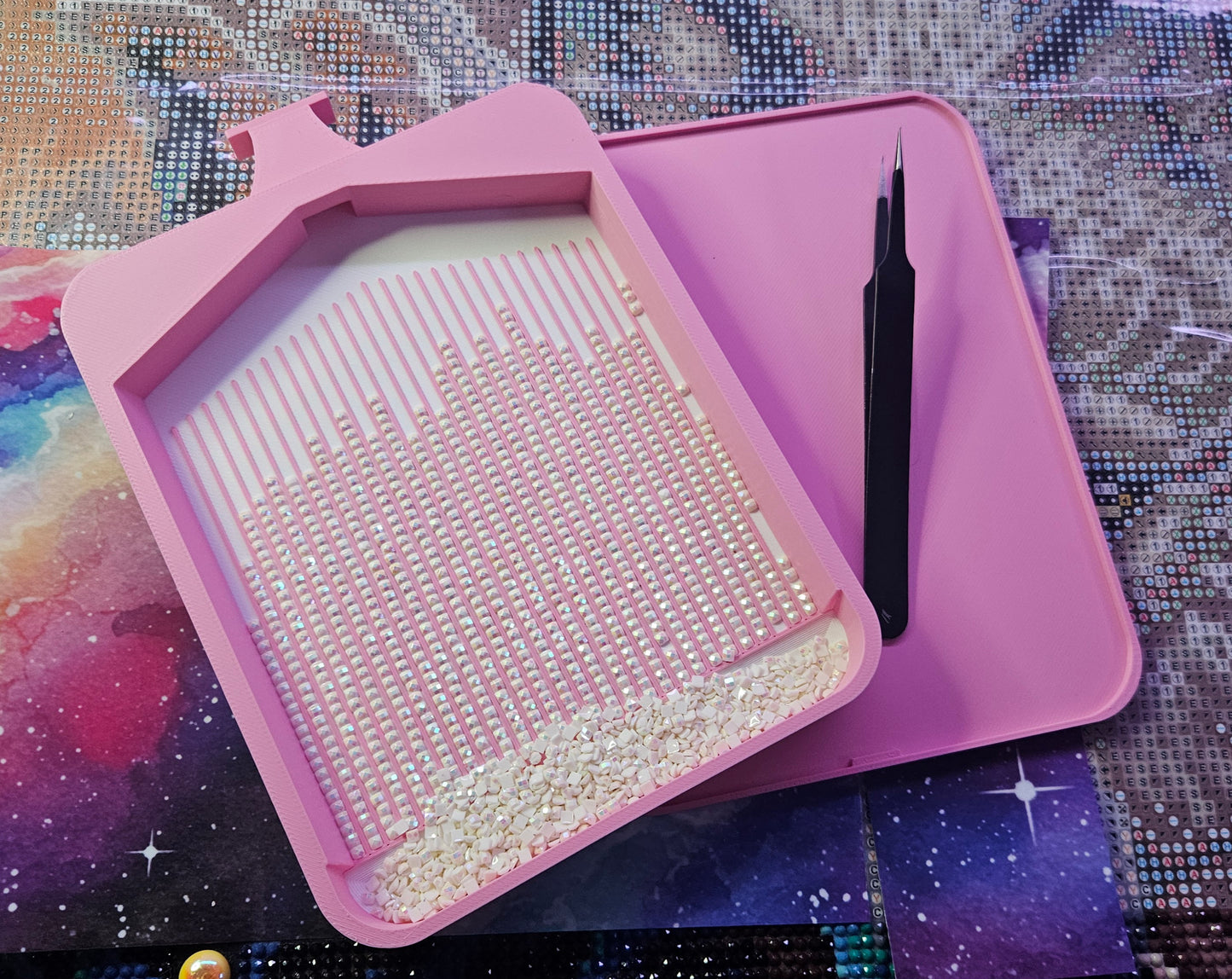 Multi-Color Universe Washi SNAP, XXL Diamond Painting Tray with Snap-On Lid Cosmic Crafts