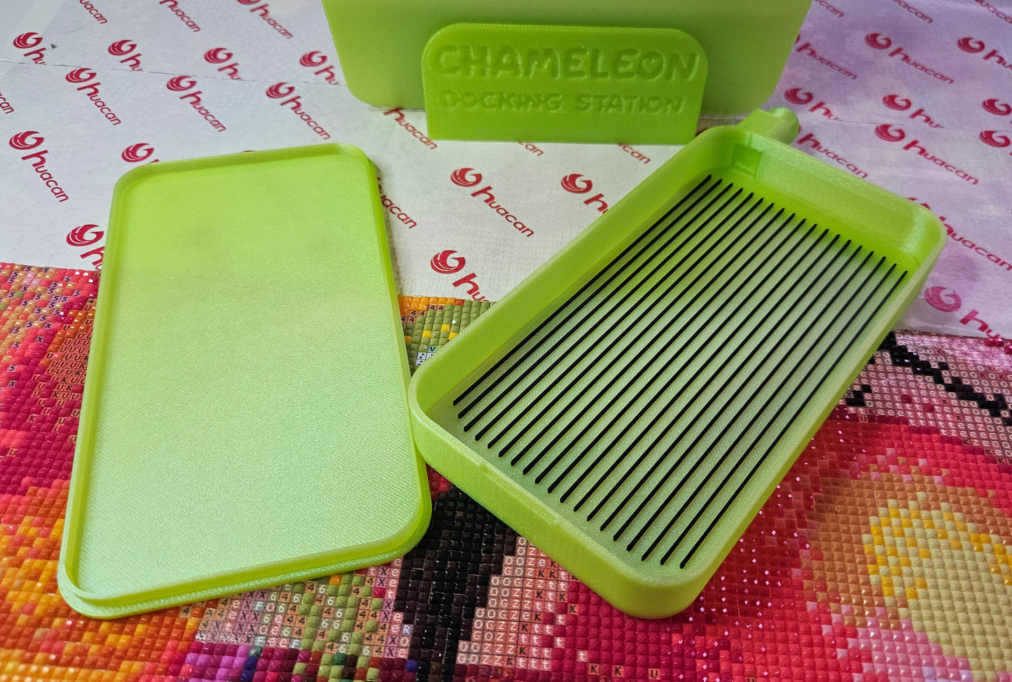 Chameleon Diamond Painting Tray, Interchangeable Lines, 3D Printed Rhinestone Art Accessory