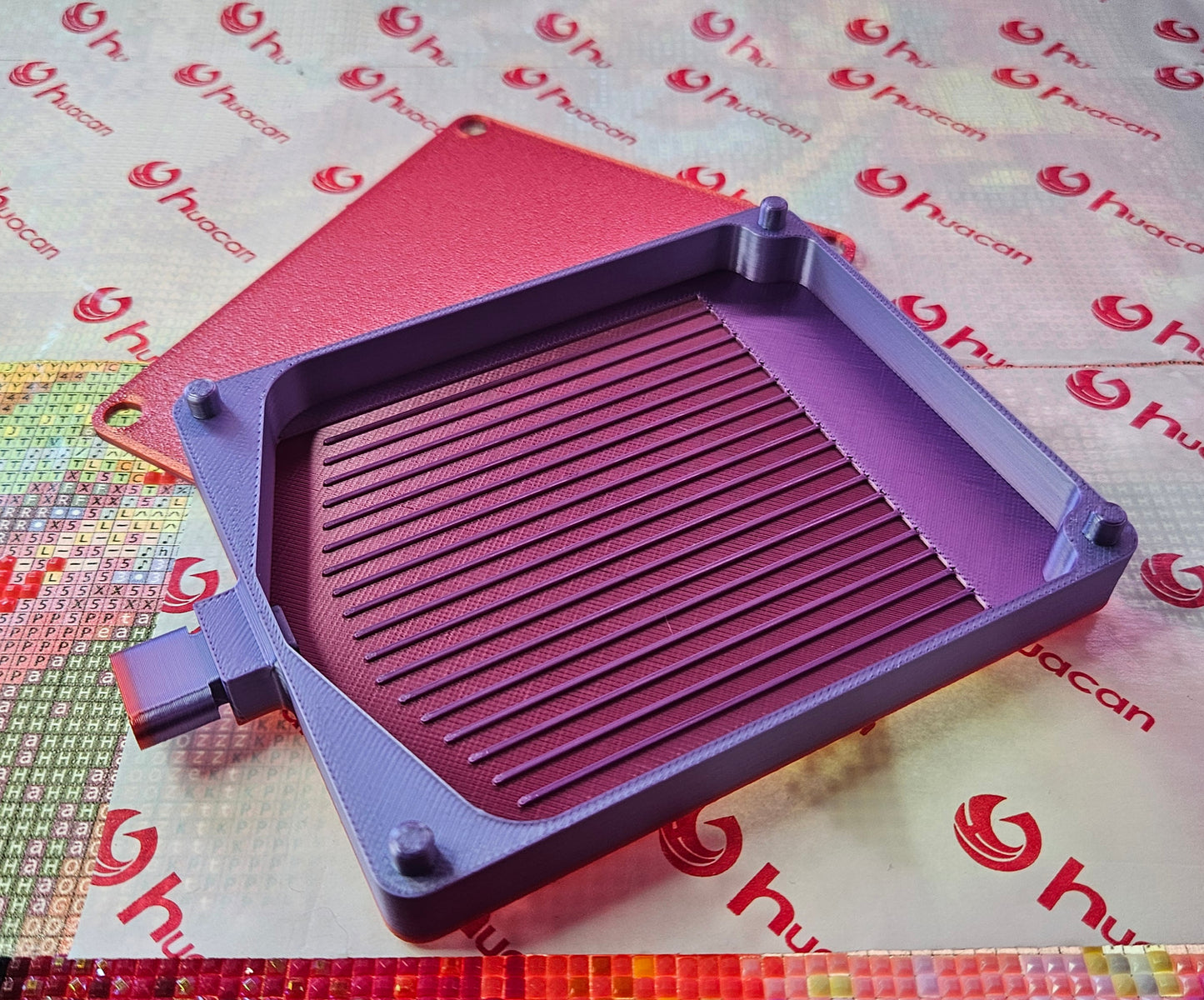 Stacking Diamond Art Tray with Washi Shelf & Lid, Normal or Tall Walls, Peg-Slide System