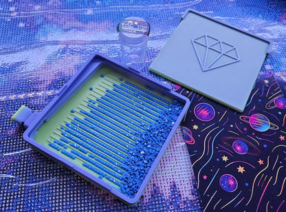 100x100mm Stacking Diamond Painting Tray, 3D Printed Made to Order Drill Tray, Diamond Art Organizer, Rhinestone Tool, Stackable Gem Storage Cosmic Crafts