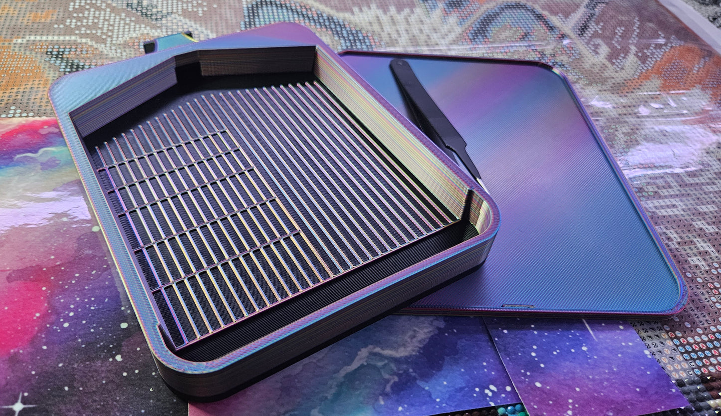 Multi-Color Universe Multiplacer Washi SNAP, XXL Diamond Painting Tray with Snap-On Lid Cosmic Crafts