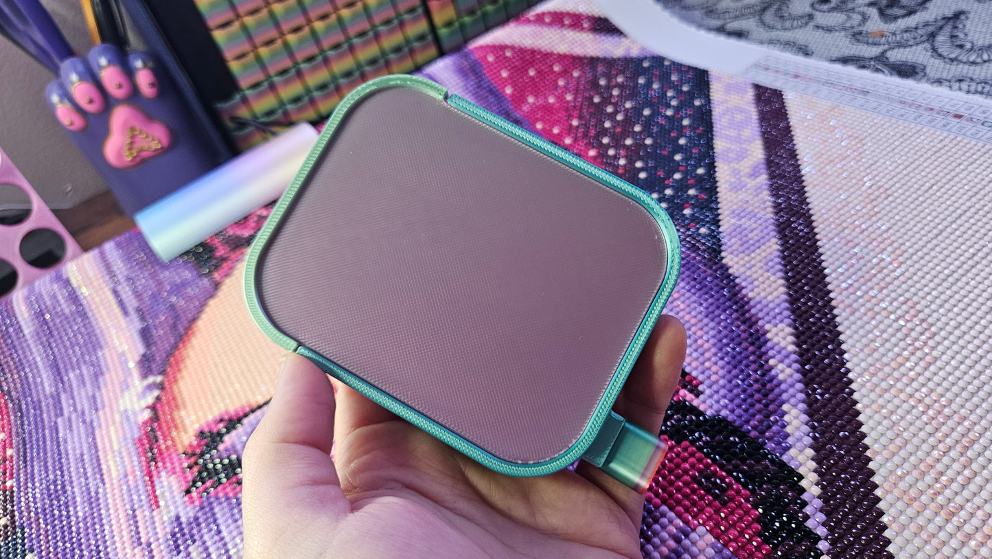 Pebble Diamond Art Tray, 3D Printed Rhinestone Painting Organizer with Lid and Stopper