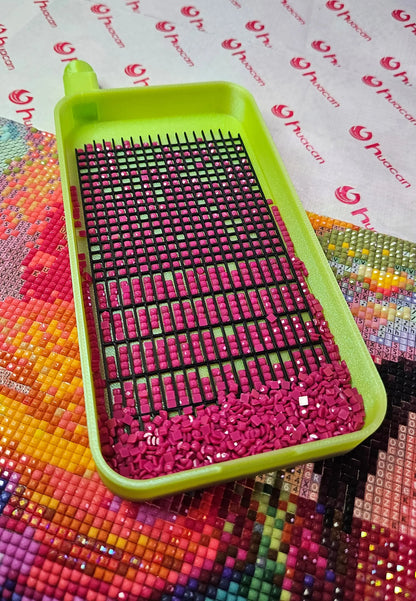 Chameleon Diamond Painting Tray, Interchangeable Lines, 3D Printed Rhinestone Art Accessory Cosmic Crafts