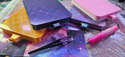 Multi-Color Universe Multiplacer Washi SNAP, XXL Diamond Painting Tray with Snap-On Lid Cosmic Crafts