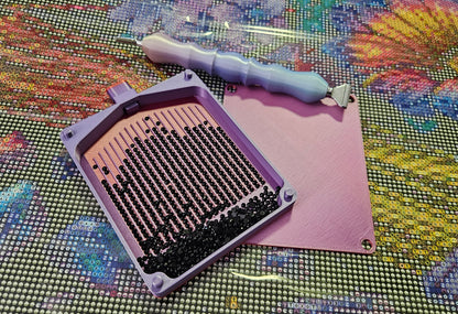 Stacking Diamond Art Tray with Washi Shelf & Lid, Normal or Tall Walls, Peg-Slide System