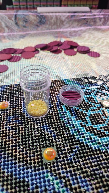 LIDLINS Round ArtDot Container Lid Tray Inserts, Mini Diamond Painting Drill Tray, Lined Round Insert Cosmic Crafts