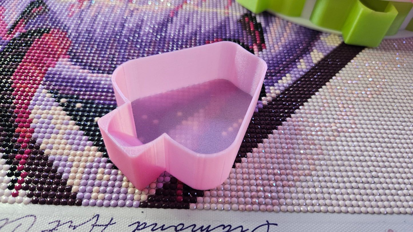 Thick Diamond Painting Carousel, Deep Tray Organizer for Drills & Beads, 3D Printed Spinning Storage Tower for Diamond Art