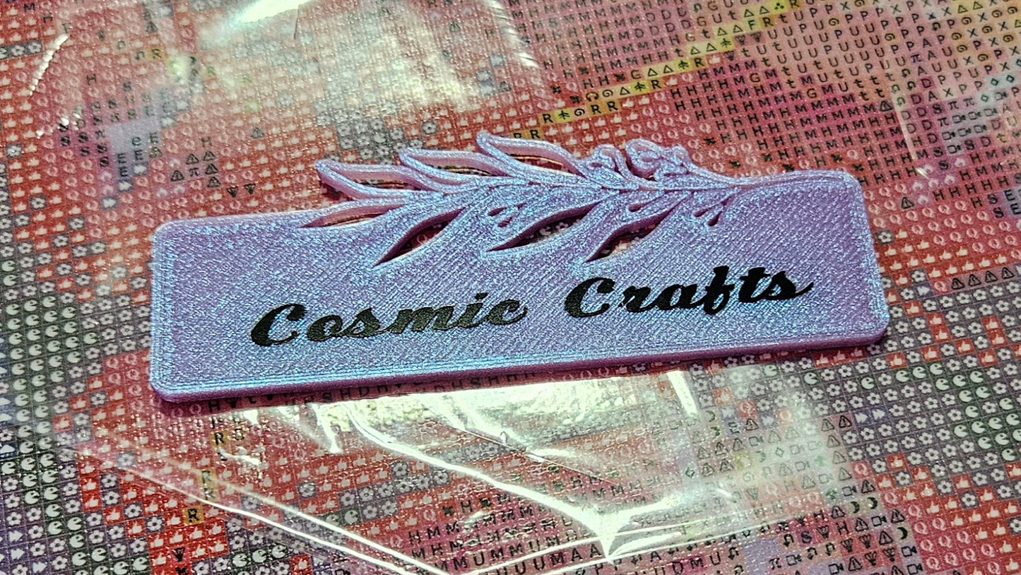 Personalized Floral Coverminder, Large Diamond Art Cover Minder, Custom Name Magnet, 3D Printed Floral Design