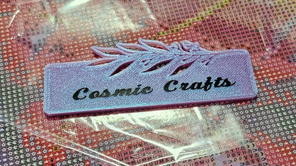 Personalized Floral Coverminder, Large Diamond Art Cover Minder, Custom Name Magnet, 3D Printed Floral Design Cosmic Crafts