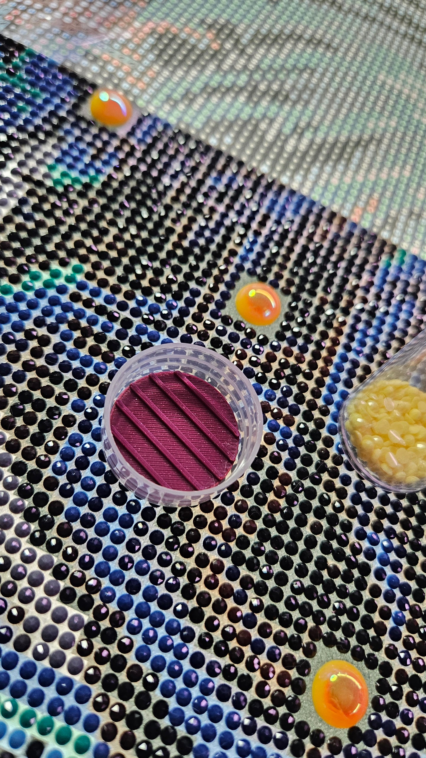 LIDLINS Round ArtDot Container Lid Tray Inserts, Mini Diamond Painting Drill Tray, Lined Round Insert Cosmic Crafts