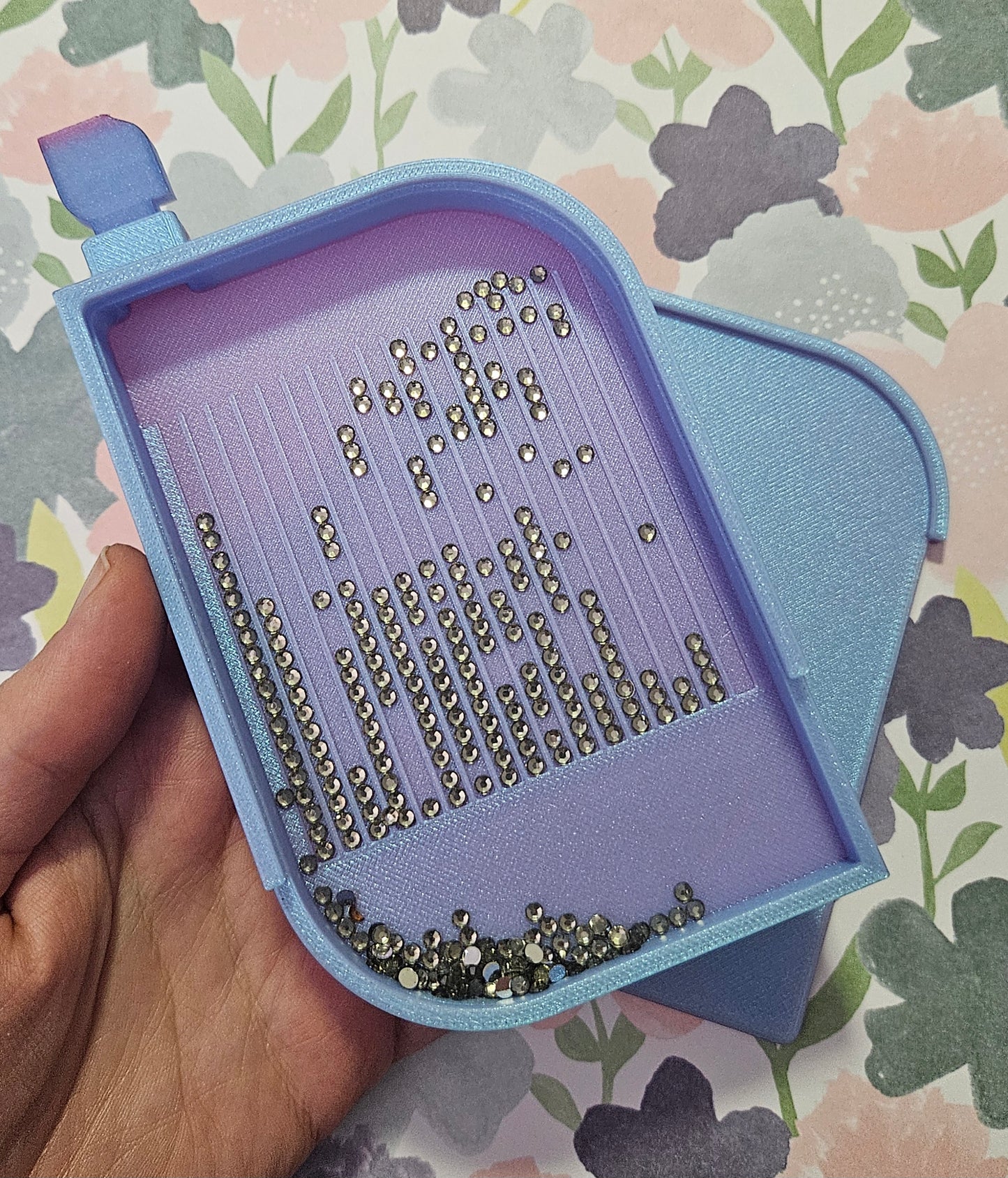 Leaf Washi Diamond Art Tray with Washi Shelf, Sliding Lid & Stopper, 3D Printed Drill Organizer, Unique Diamond Painting Tool