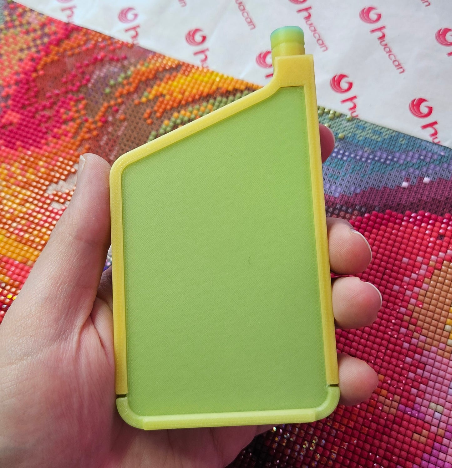 3D Printed Single Placer with Washi Diamond Art Tray, Stylish Diamond Painting Tool, Sliding Lid and Spout Stopper