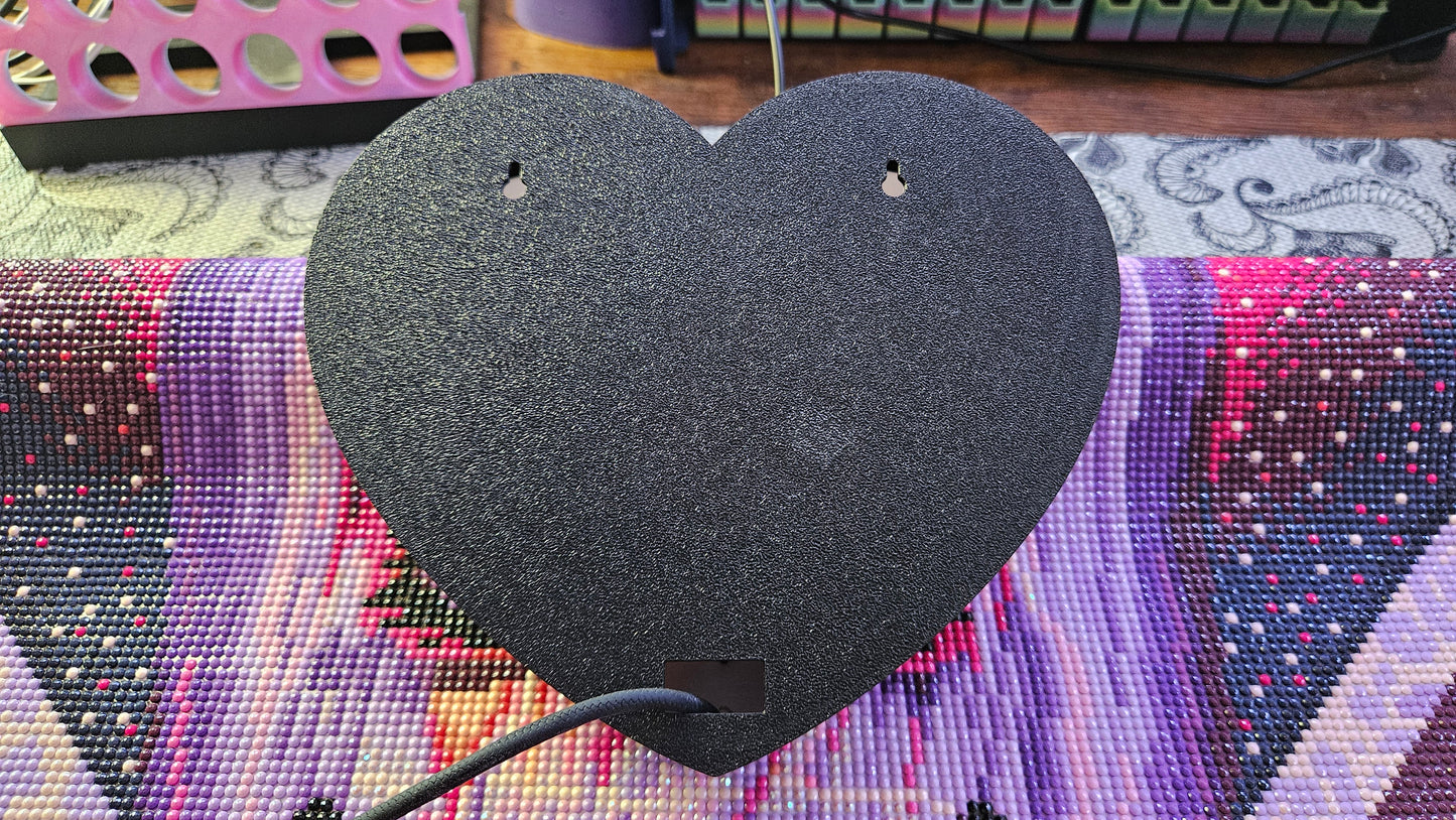 Diamond Painting In Progress Lightbox, Heart Shape LED Sign, 3D Printed Craft Room Decor, Custom Text Colors