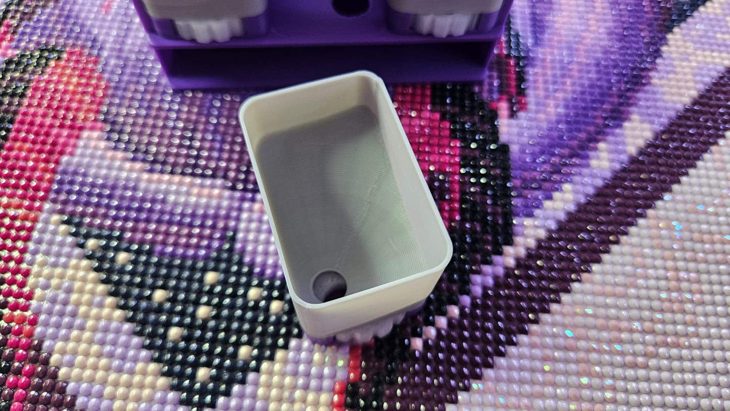 3-Color Diamond Drill Dispenser – 3D Printed Organizer for Diamond Painting Enhancements & Small Projects